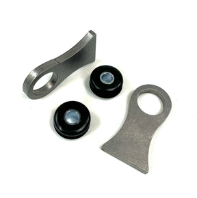 Bung King Hourglass Weld-On Rubber Mounting Tabs, Long, Pair Gas Tank Mount Kit & Hardware Bung King