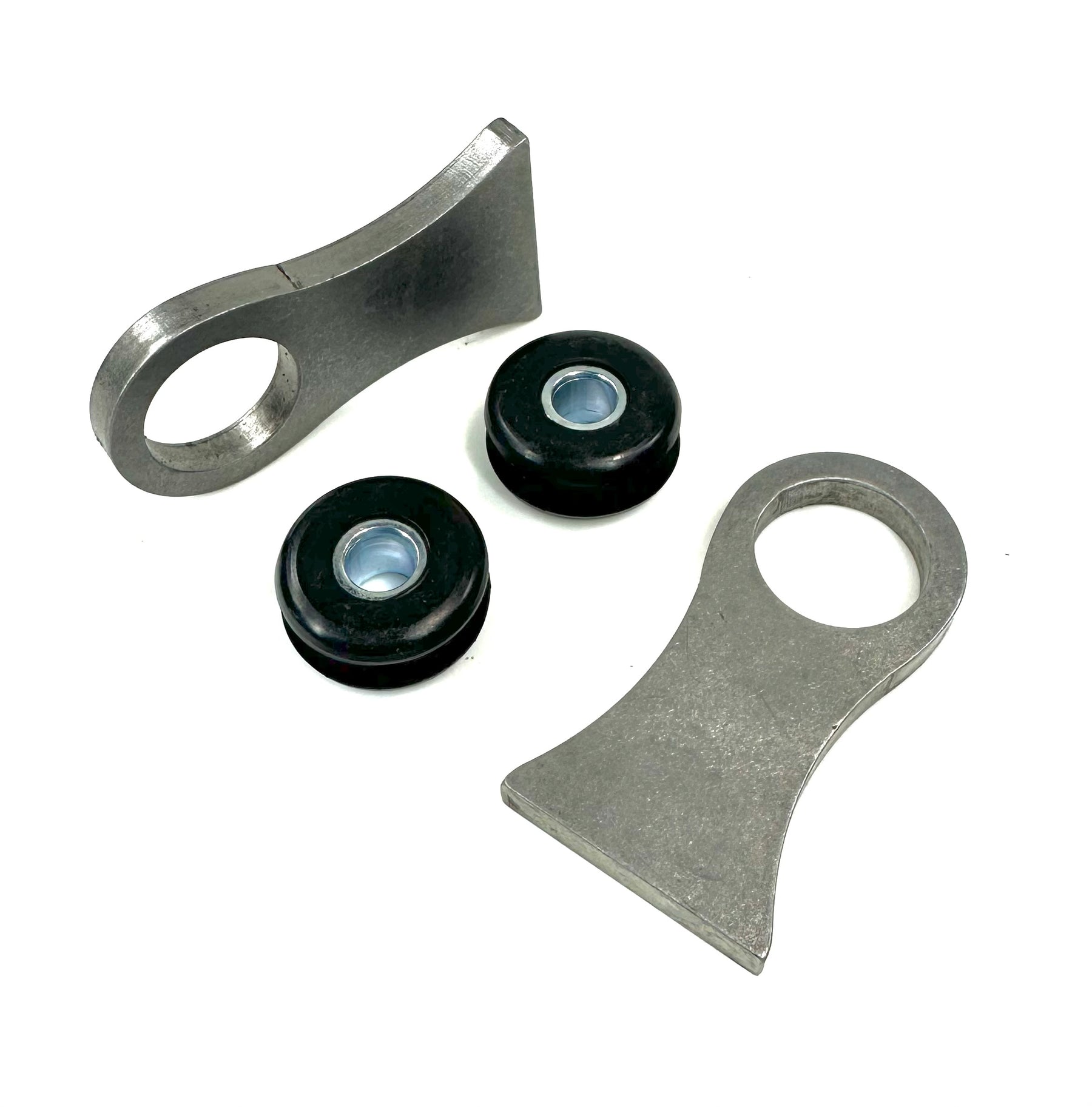 Bung King Hourglass Weld-On Rubber Mounting Tabs, Long, Pair Gas Tank Mount Kit & Hardware Bung King