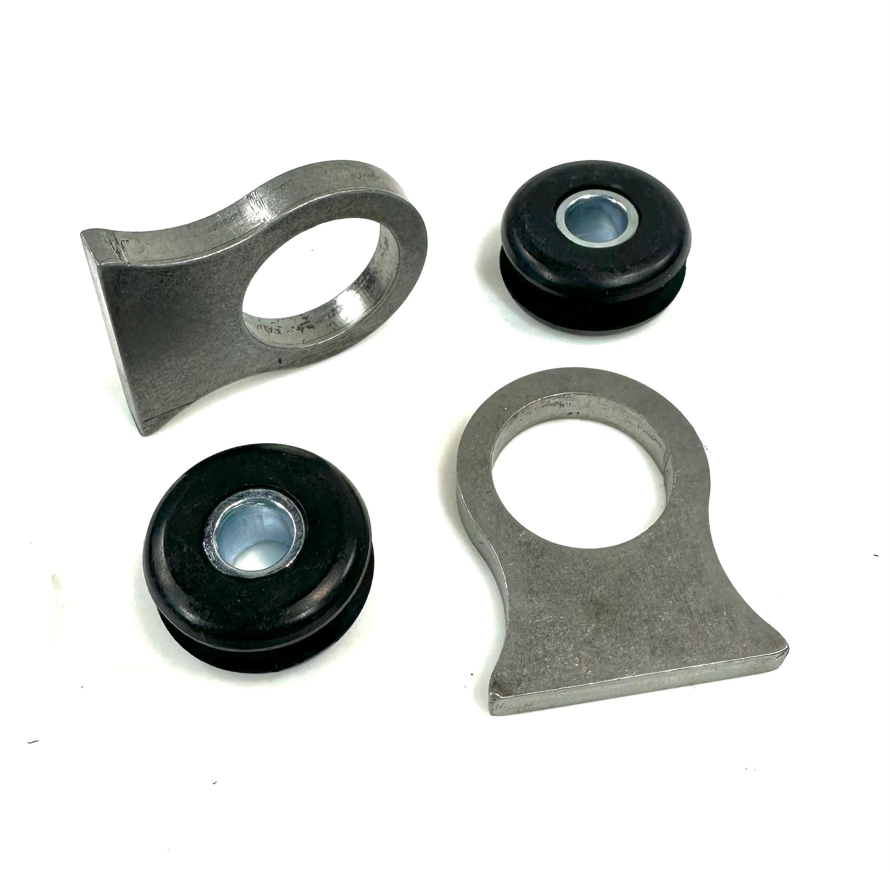 Bung King Hourglass Weld-On Rubber Mounting Tabs, Short, Pair Gas Tank Mount Kit & Hardware Bung King