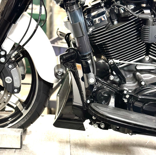 Bung King Highway Peg Crash Bar, Gloss Black - 2024-2025 Touring (FLH) Highway Peg Crash Bar Bung King