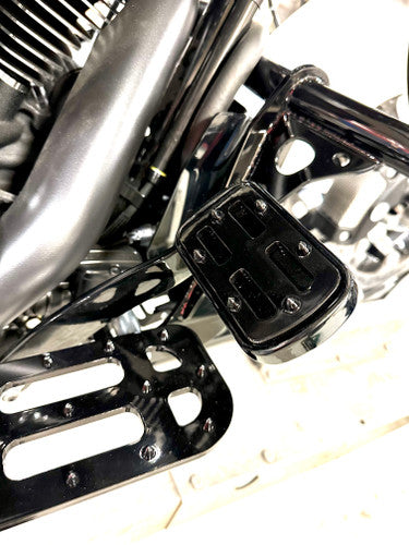 Bung King Gripper Brake Pedal Pad, Gloss Black - Touring (FLH) Brake Pedal Pad & Cover Bung King