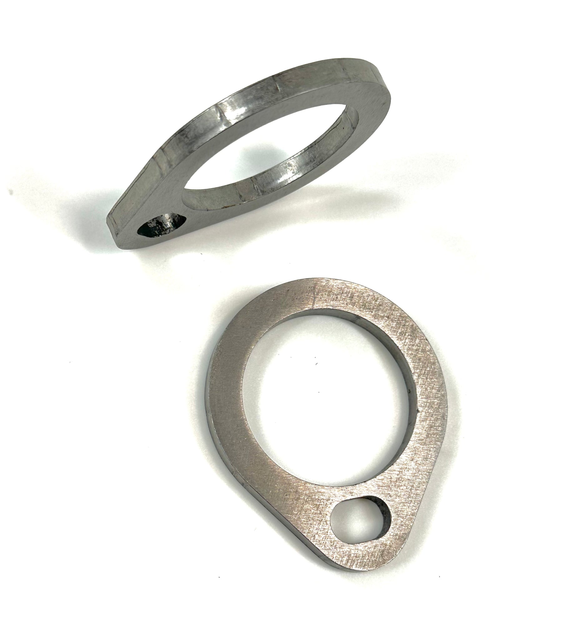 Bung King Exhaust Flanges, 1/4" Plate, Pair - Shovelhead Exhaust Flange & Fastener Kit Bung King
