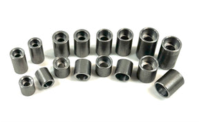 Bung King Counterbored Weld-In Bung Assortment, 16 Pieces, Mild Steel Frame Fabrication Part Bung King