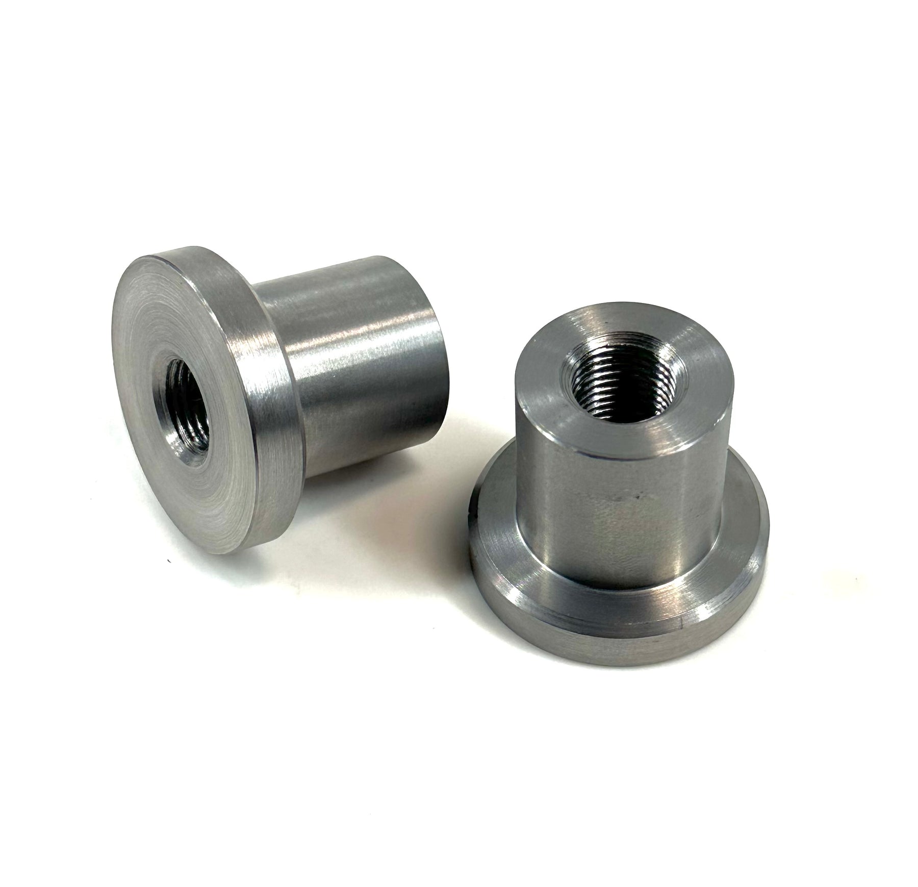 Bung King Wide Flange Stepped Weld-In Handlebar Bung 1/2"-20, 1018 Mild Steel Frame Fabrication Part Bung King