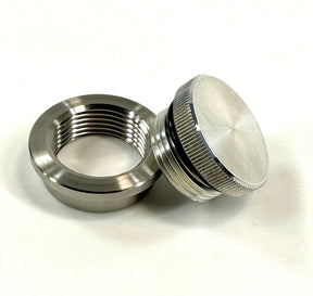 Bung King Non-Vented Filler Cap and Weld-In Bung Kit 1.25"-12, Aluminum Cap Gas Cap Bung King