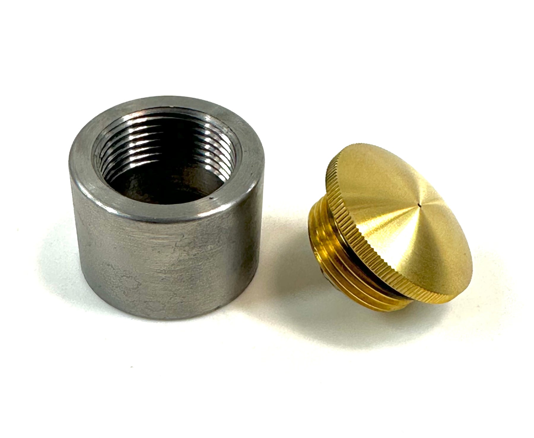 Bung King Brass Filler Cap with Tall Weld-In Bung, 1.25"-12 Thread Gas Cap Bung King