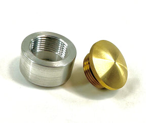 Bung King Brass Filler Cap with Tall Weld-In Bung, 1.25"-12 Thread Gas Cap Bung King