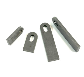 Bung King 3/8" Slotted Weld-On Mounting Tab, 1/4" Mild Steel Frame Fabrication Part Bung King