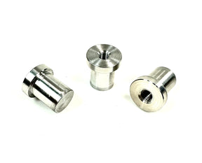 Bung King Weld-In Stepped Blind Tank Bung, 6061-T6 Aluminum Petcock Adapter & Tank Bung Bung King