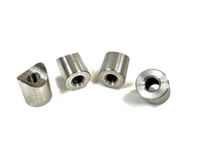 Bung King Coped Weld-On Riser Spud 1/2"-13, Stainless Steel Frame Fabrication Part Bung King