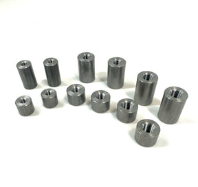 Bung King Weld-In Threaded Bung Assortment, Metric, 12 Pieces, 1018 Mild Steel Frame Fabrication Part Bung King