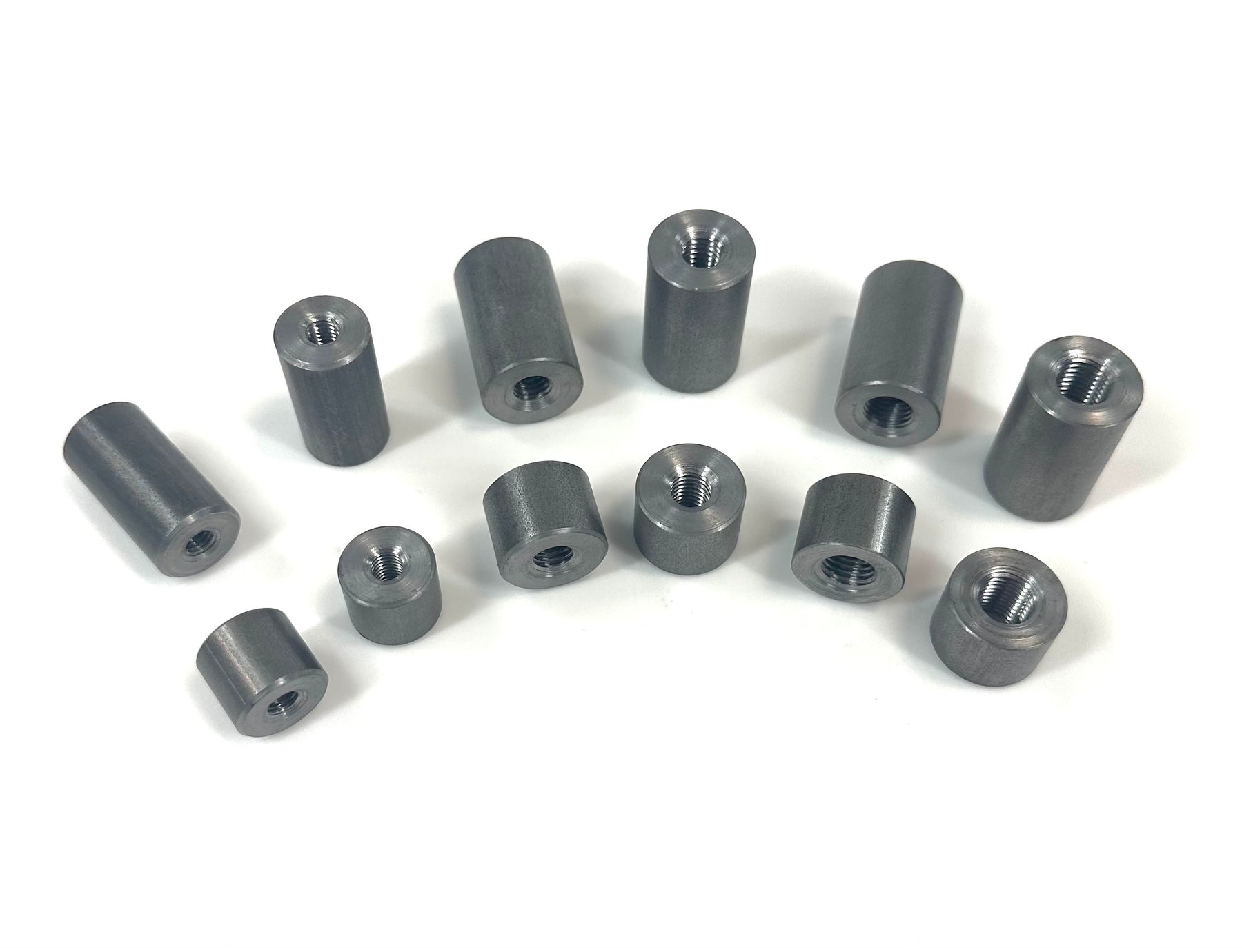 Bung King Weld-In Threaded Bung Assortment, Metric, 12 Pieces, 1018 Mild Steel Frame Fabrication Part Bung King