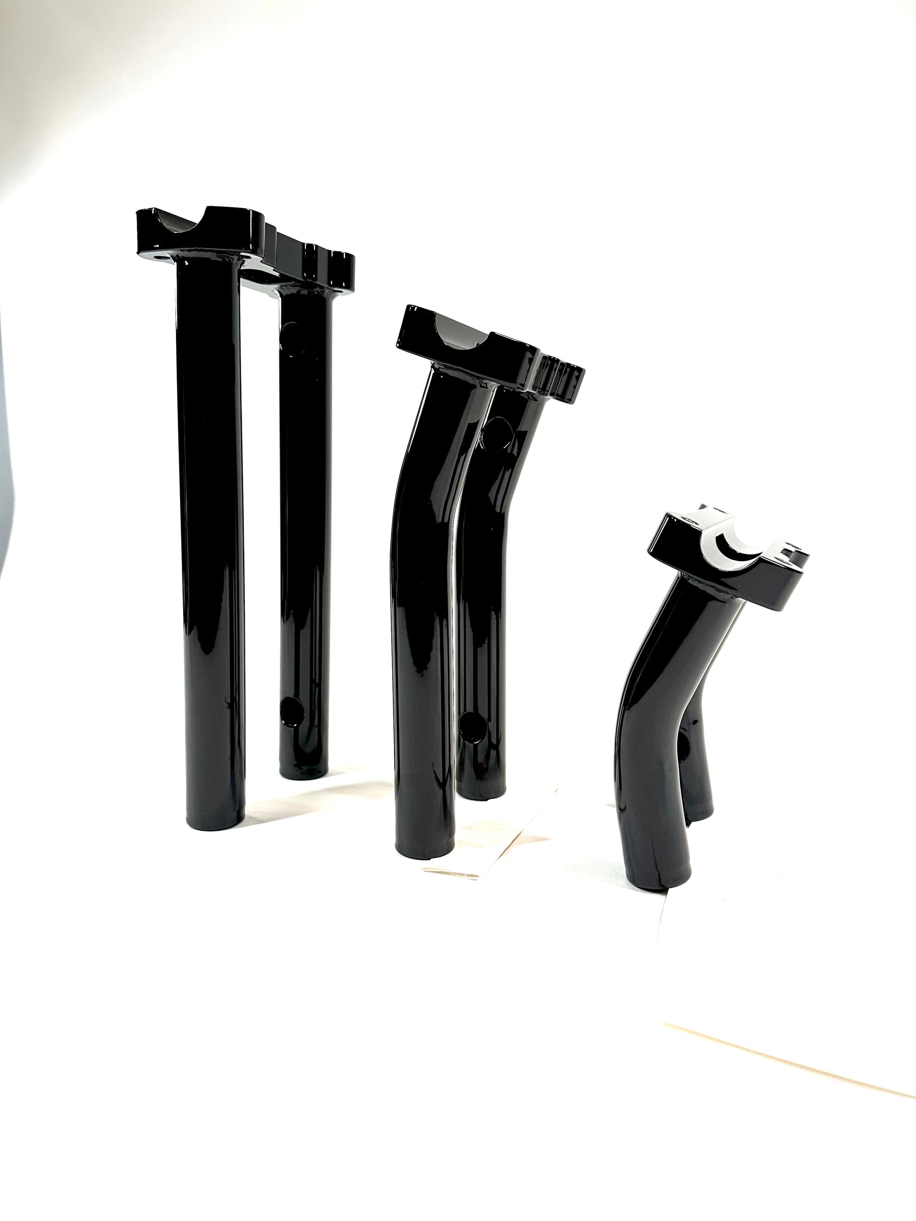 Bung King One Piece Lower Handlebar Riser, Wrinkle Black - 2022-2024 Low Rider ST (FXLRST) Riser Bung King