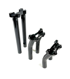 14" With 2" Pullback One Piece Lower Handlebar Riser With Internal Wire Holes, Raw - 22-24 Low Rider (FXLRS) Risers Bung King