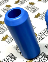 Smooth Single Delrin Shock and Passenger Peg Slider, Blue - 18+ M8 Softail Crash Bar Bung King