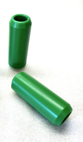 Smooth Pair Delrin Shock and Passenger Peg Slider, Green - 18+ M8 Softail Crash Bar Bung King