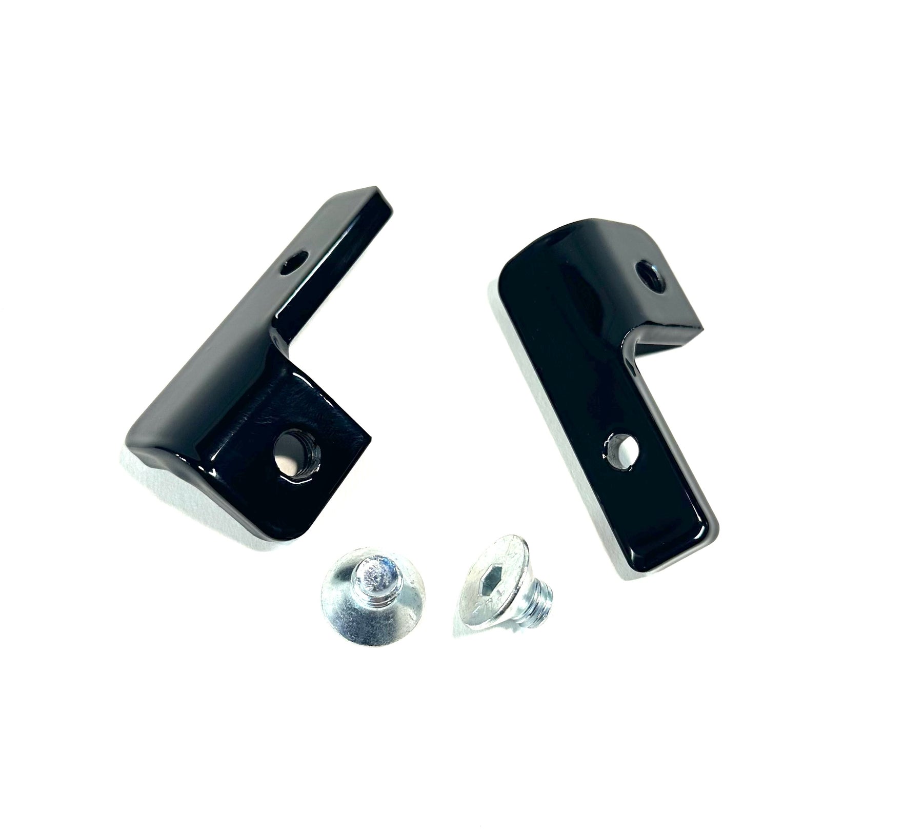 Bung King Fog Light Gusset Mount Brackets for High Bar and High Step Crash Bars, Gloss Black - 2018-Up Softail Auxiliary Light Mount Bung King