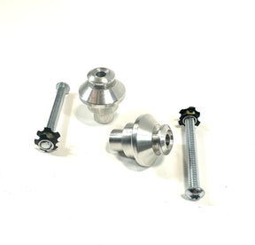 Handlebar End Adapter For OEM Handguard, Brushed Aluminum - Pan America Handguard Bung King