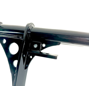 Bung King Fog Light Gusset Mount Brackets for High Bar and High Step Crash Bars, Gloss Black - 2018-Up Softail Auxiliary Light Mount Bung King