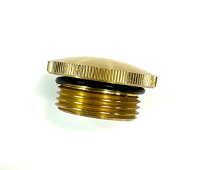 Bung King Brass Oil / Filler Cap, Non-Vented, 1-1/4"-12 Thread Oil Tank Plug & Cap Bung King