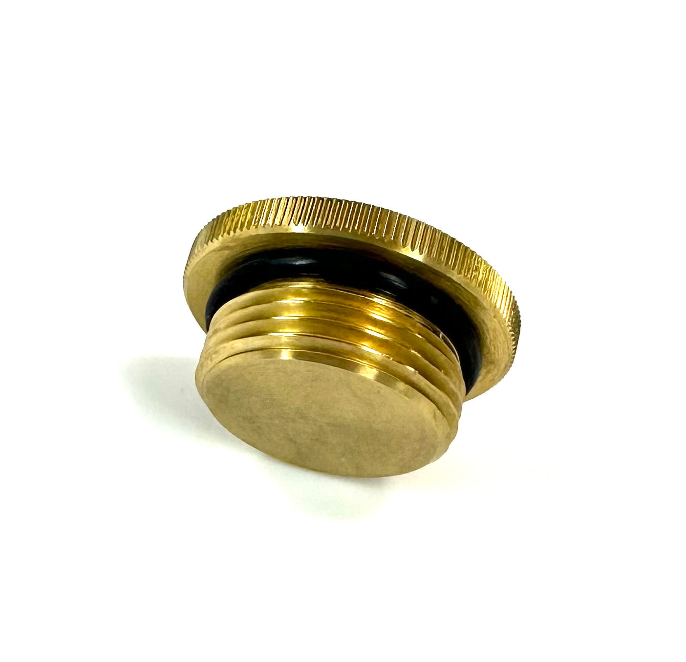 Bung King Brass Oil / Filler Cap, Non-Vented, 1-1/4"-12 Thread Oil Tank Plug & Cap Bung King