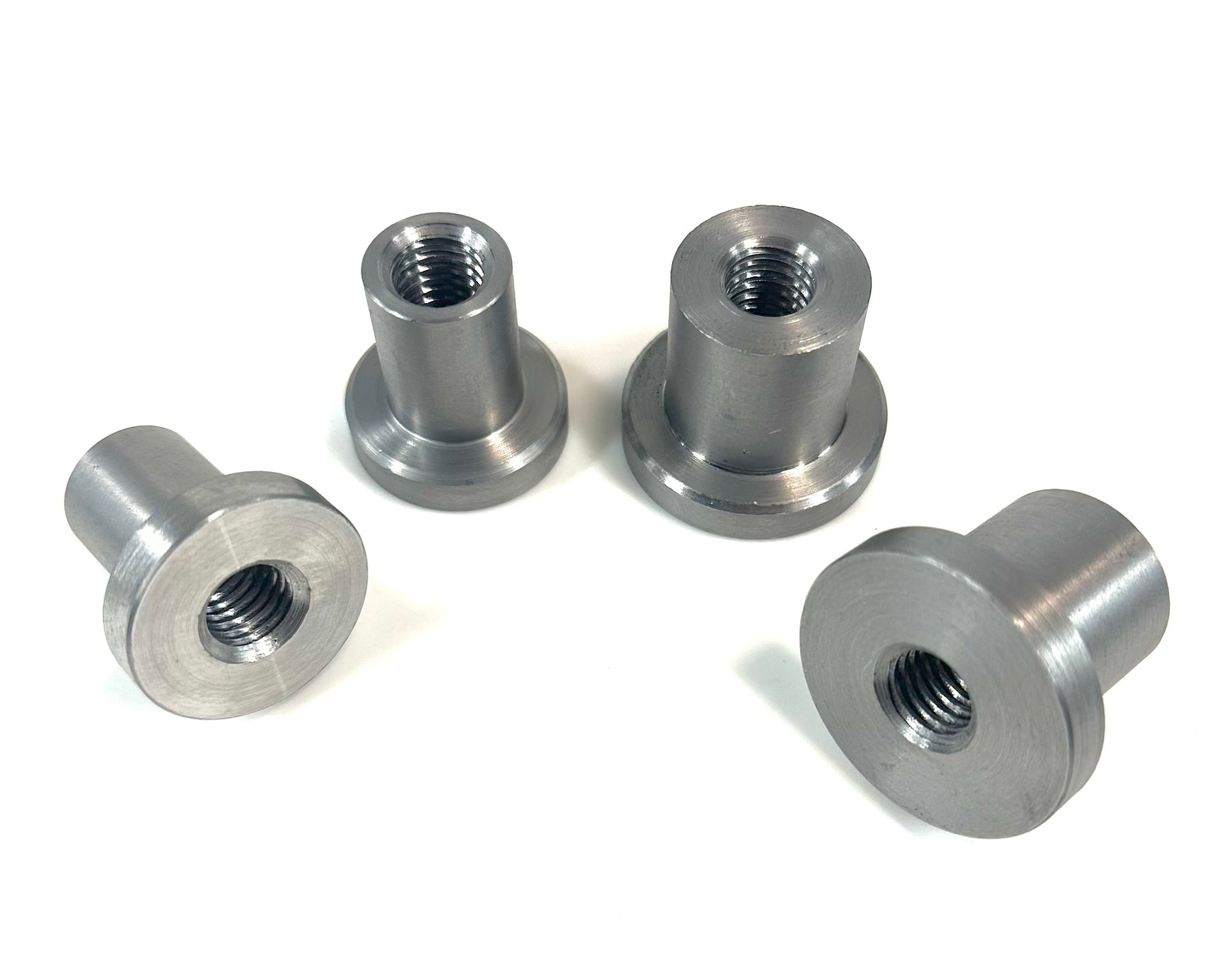 Bung King Wide Flange Stepped Handlebar Bung, 1/2"-13, 1018 Mild Steel Frame Fabrication Part Bung King