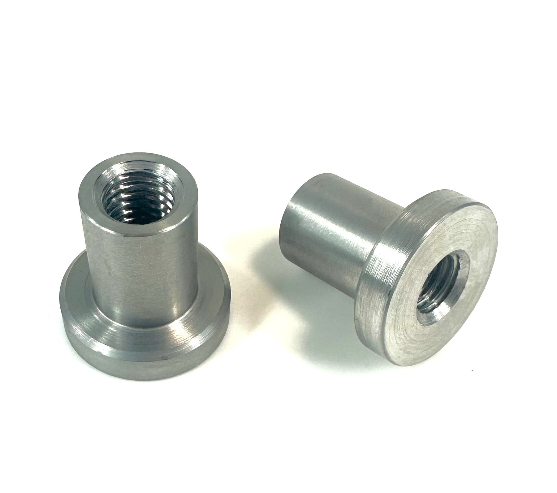 Bung King Wide Flange Stepped Handlebar Bung, 1/2"-13, 1018 Mild Steel Frame Fabrication Part Bung King