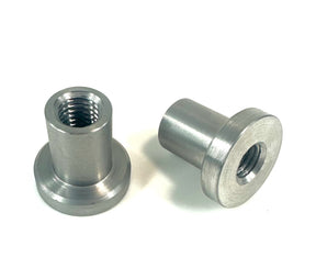 Bung King Wide Flange Stepped Handlebar Bung, 1/2"-13, 1018 Mild Steel Frame Fabrication Part Bung King