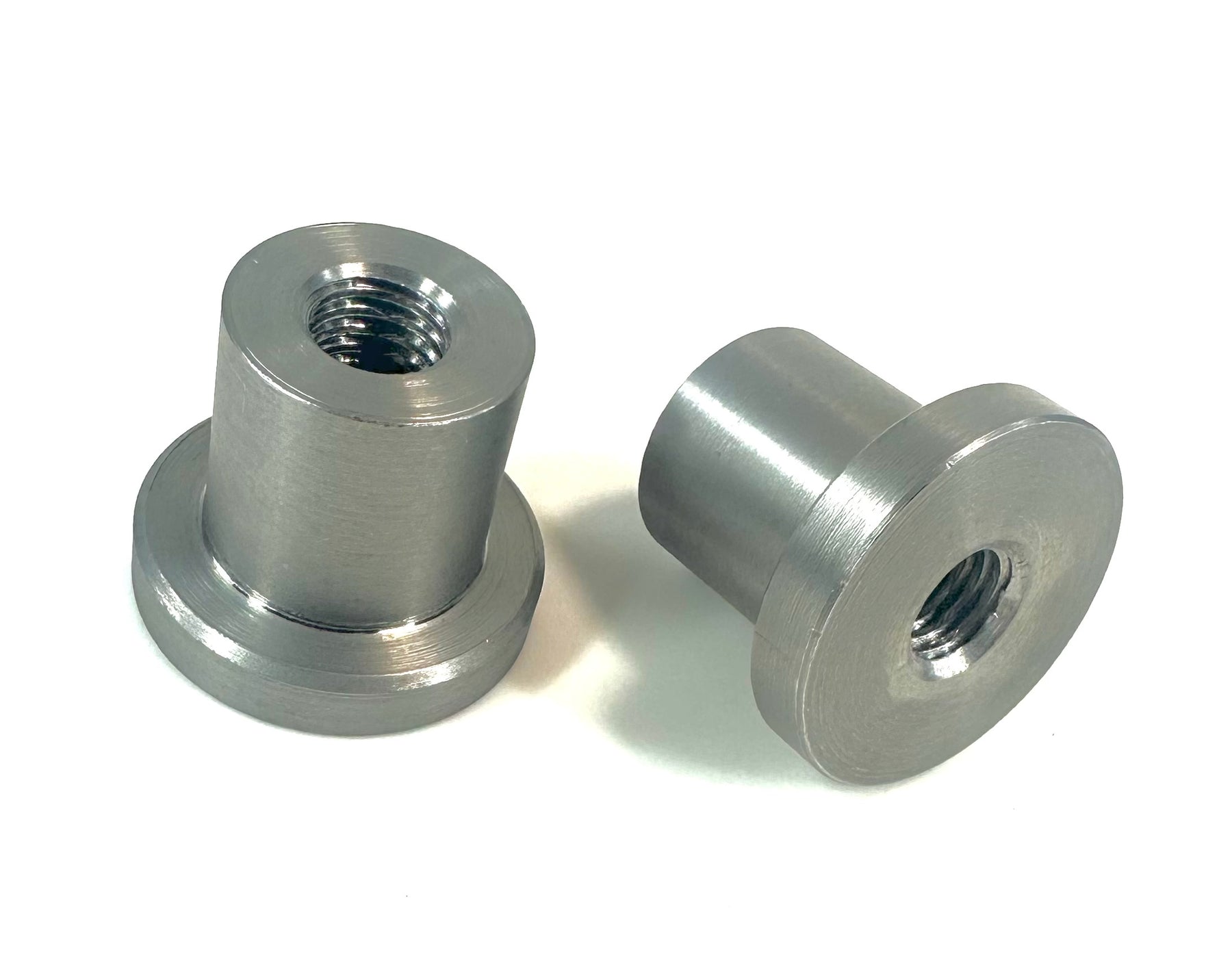 Bung King Wide Flange Stepped Handlebar Bung, 1/2"-13, 1018 Mild Steel Frame Fabrication Part Bung King