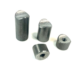 Bung King Coped Weld-On Threaded Bung for 1-1/4" Tube, 3/4" OD, Mild Steel Frame Fabrication Part Bung King