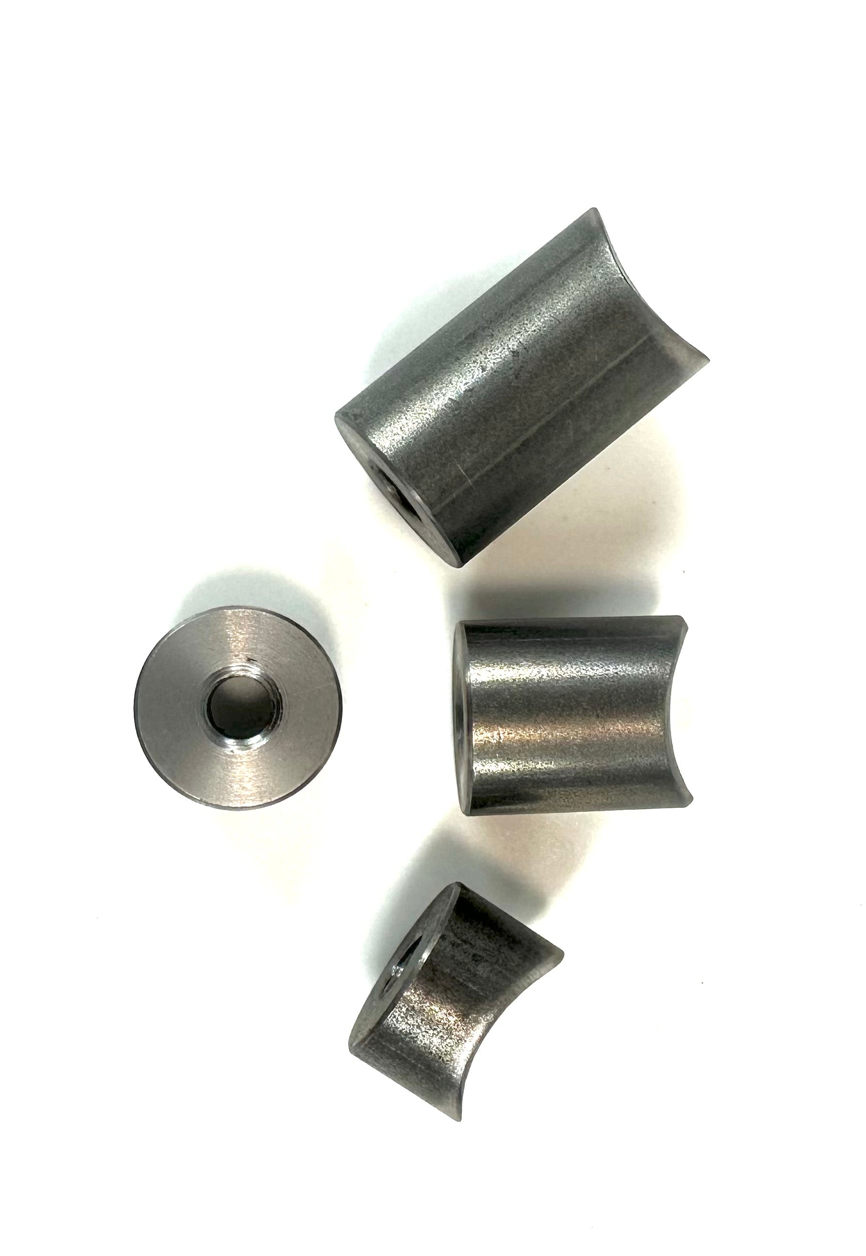 Bung King Coped Weld-On Threaded Bung for 1-1/4" Tube, 3/4" OD, Mild Steel Frame Fabrication Part Bung King