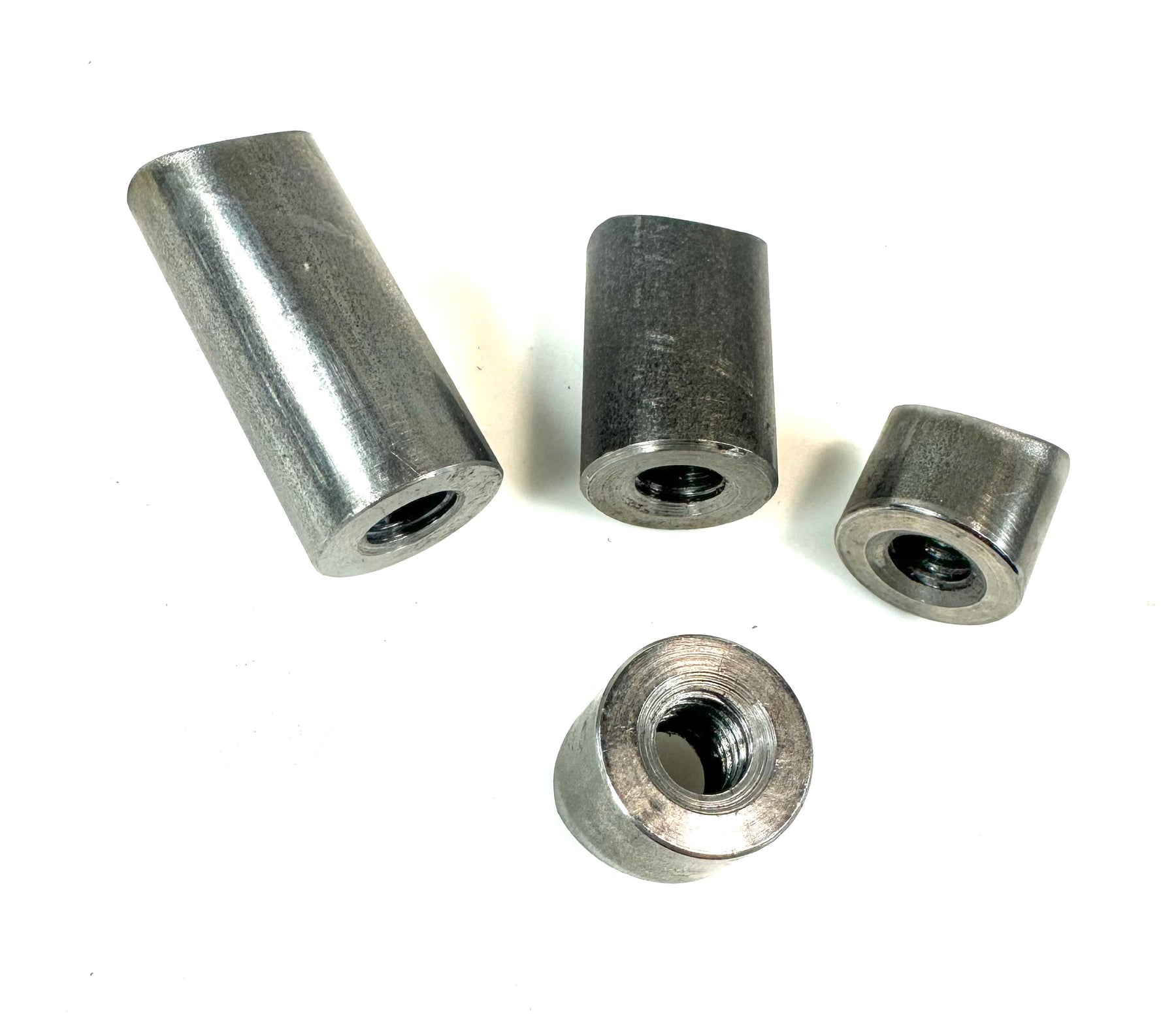 Bung King Coped Weld-On Threaded Bung for 1" Tube, 3/4" OD, Mild Steel Frame Fabrication Part Bung King