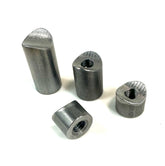 Bung King Coped Weld-On Threaded Bung for 1" Tube, 3/4" OD, Mild Steel Frame Fabrication Part Bung King