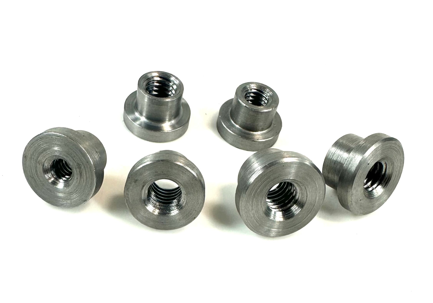 Bung King Stepped Weld-On Threaded Thru Bung, 1018 Mild Steel Frame Fabrication Part Bung King