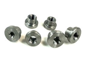 Bung King Stepped Weld-On Threaded Thru Bung, 1018 Mild Steel Frame Fabrication Part Bung King