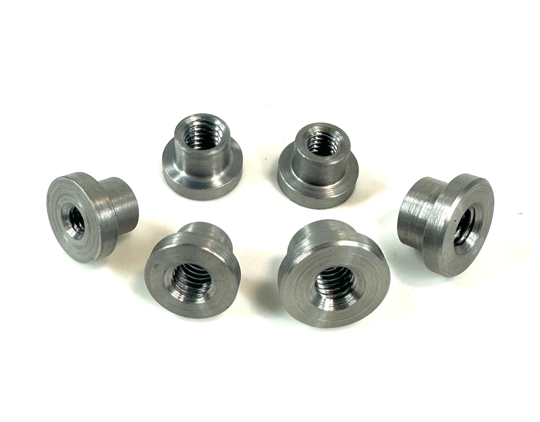 Bung King Stepped Weld-On Threaded Thru Bung, 1018 Mild Steel Frame Fabrication Part Bung King
