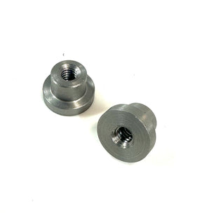 Bung King Stepped Weld-On Threaded Thru Bung, 1018 Mild Steel Frame Fabrication Part Bung King