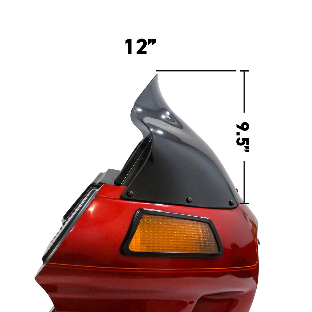 12" Flare® Windshield, Dark Smoke - FXRP/FXRT/FXRD style fairings