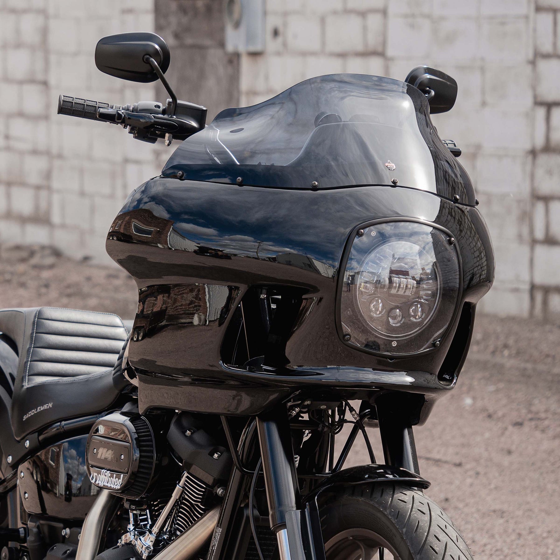 9" Flare® Windshield, Dark Smoke - FXRP style fairings