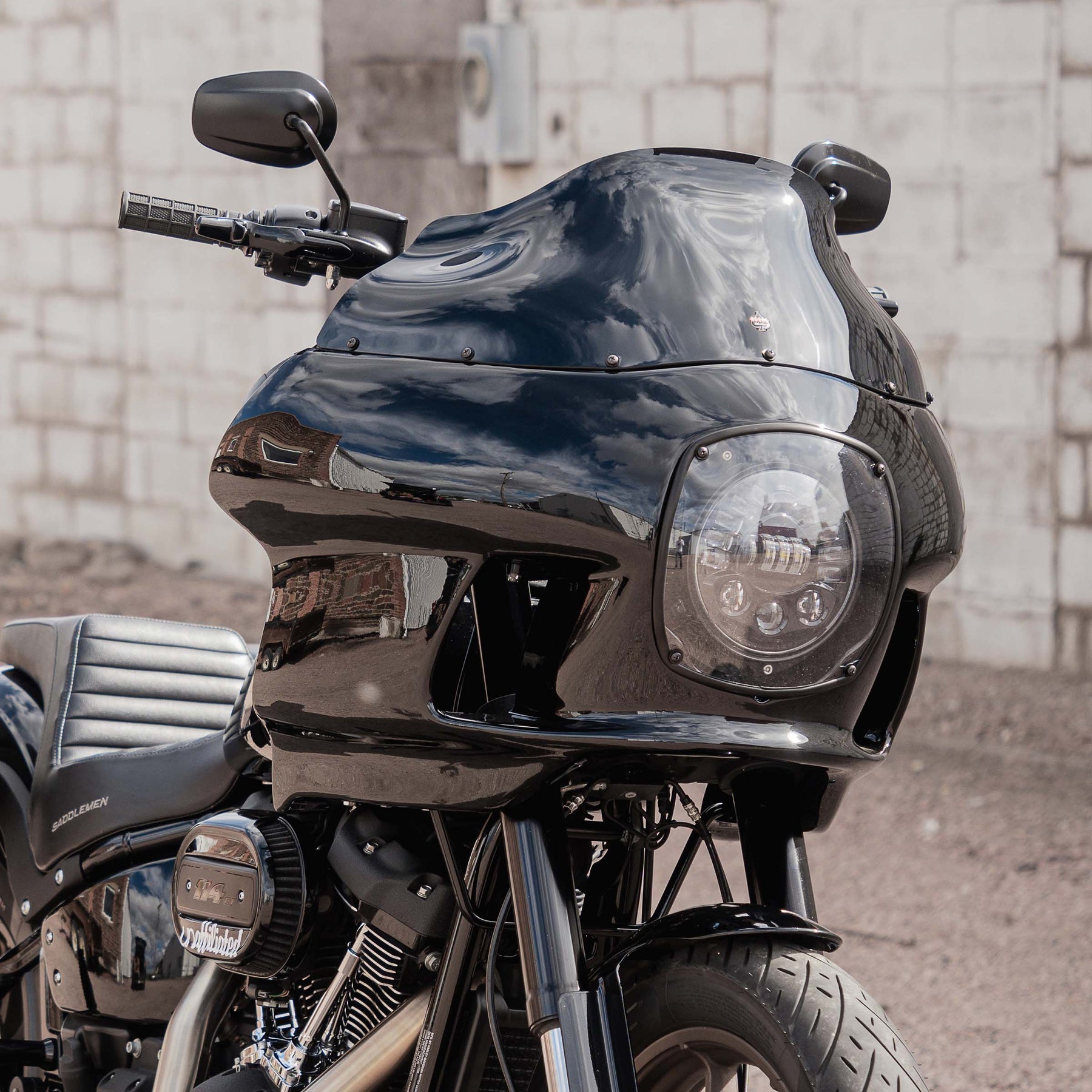 9" Flare® Windshield, Solid Black - FXRP style fairings