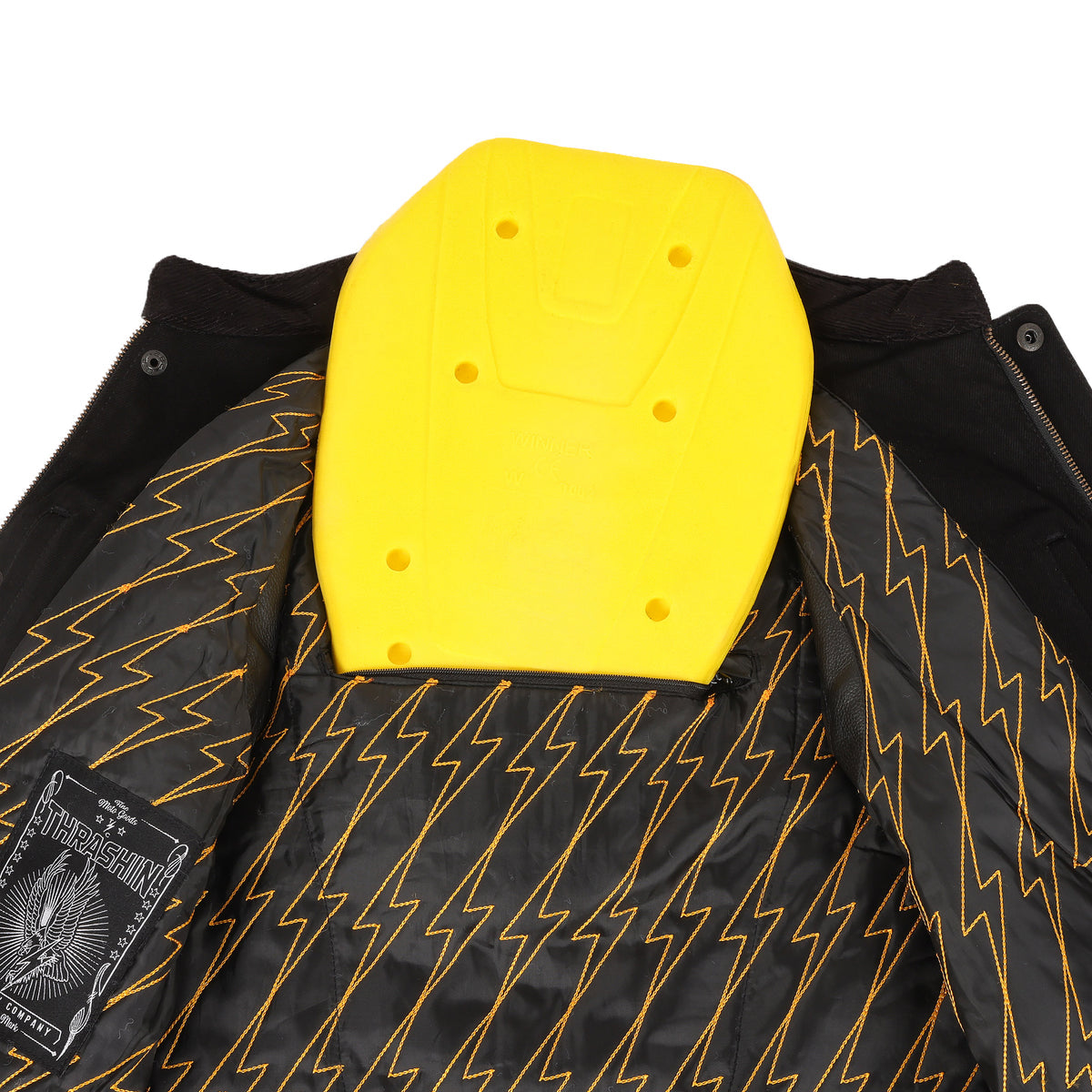 Kanan Vest Leather & Denim, Black