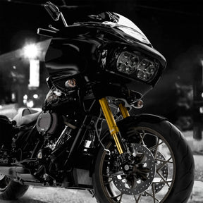 KR8 Inverted Front End Kit, Machine Components & Gold Forks - 14+ Touring (30mm Stem) Inverted Front End Kraus Motor Co.