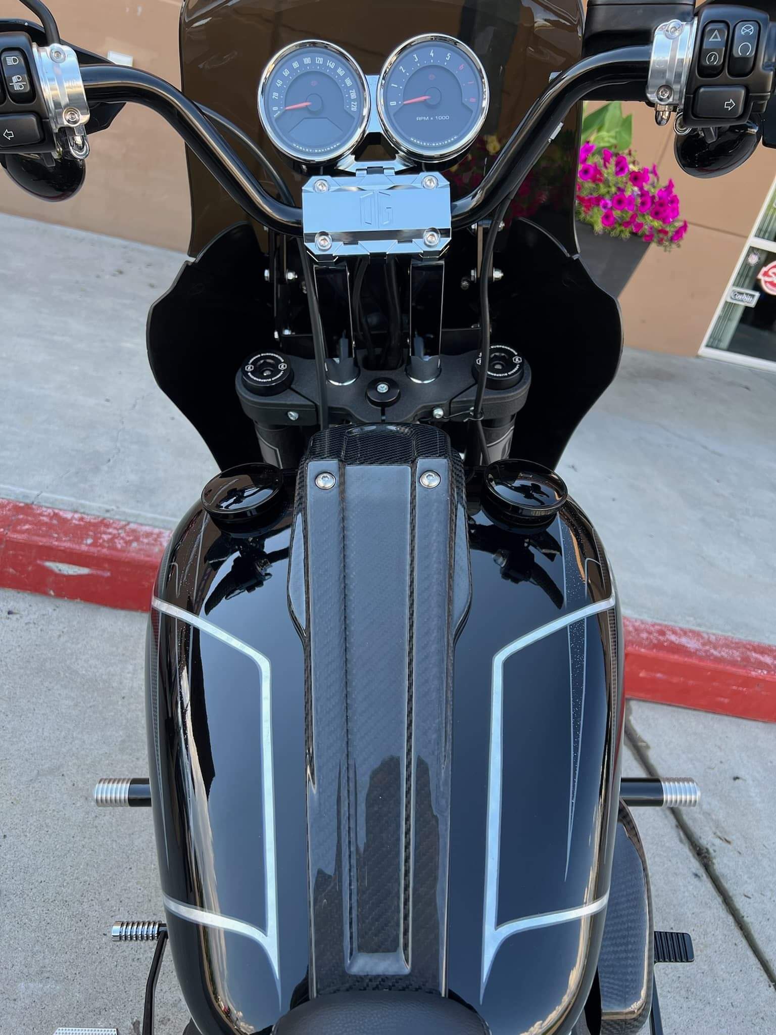 OG Carbon Fiber Dash - 18+ Softail Low Rider S & ST Dash Panel Original Garage Moto