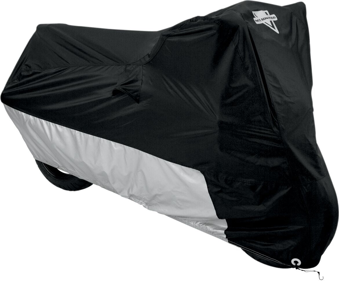 Nelson Rigg Dlx M/C Cvr Bk/Slvr Xlg Motorcycle Cover Nelson Rigg