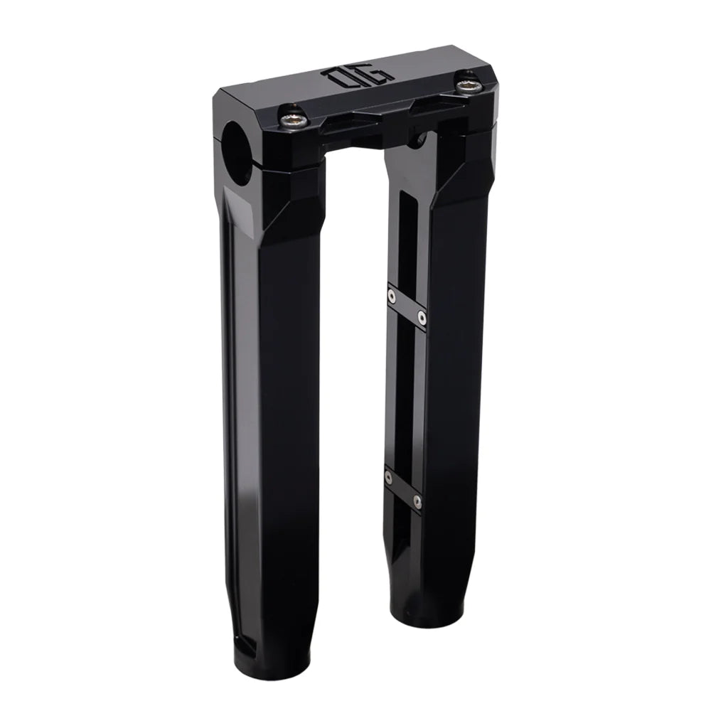 Og 10.5" Straight Risers Original Garage Moto Standard OG Top Clamp Black Black