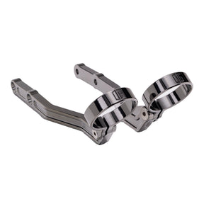 OG Remote Reservoir Mounts - 09-Up Touring Remote Reservoir Mounts Original Garage Moto Black Chrome Ohlins