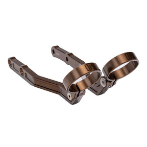 OG Remote Reservoir Mounts - 09-Up Touring Remote Reservoir Mounts Original Garage Moto Bronze Ohlins