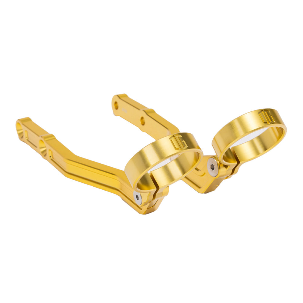 OG Remote Reservoir Mounts - 09-Up Touring Remote Reservoir Mounts Original Garage Moto Gold Ohlins