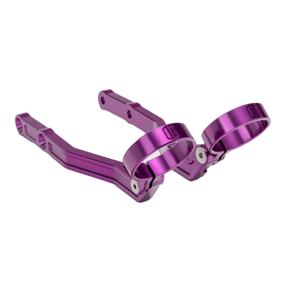 OG Remote Reservoir Mounts - 09-Up Touring Remote Reservoir Mounts Original Garage Moto Purple Ohlins