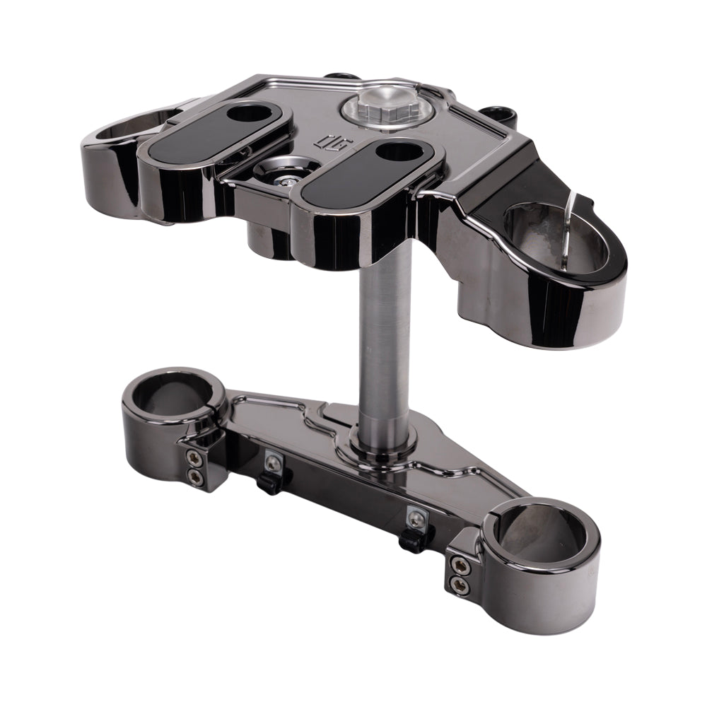 OG Drop 1" Triple Trees kit - 14+ Touring Triple Trees Original Garage Moto Black Chrome